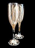 Enchantment Design - Hand Painted - Matching Set of Toasting Flutes - 6 oz.