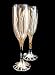 Enchantment Design - Hand Painted - Matching Set of Toasting Flutes - 6 oz.