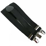 BLACK ADJUSTABLE THIN 1 WIDE STRETCH BRACES SUSPENDERS