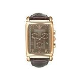 Emporio Armani Quartz, Brown Dial with Brown Embossed Leather Band - Unisex Watch AR0293