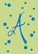 Monogram Polka Dot Regular Size Flag - A