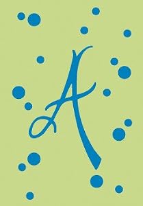 Monogram Polka Dot Garden Size Flag - A
