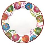 Jeweled Ornaments 10 inch Christmas Party Paper Plates