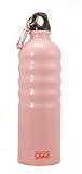 Oggi Lustre Aluminum Sport Bottle, Pink