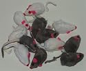 Pack of RATTLING Fur Cat Toy Mice