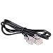 3-Foot RJ-12 6P2C Telephone Cable (Black)
