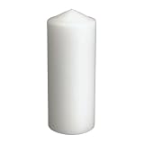 70 Hours White Church - Wedding Pillar Block Candle Size 20cm X 8cm