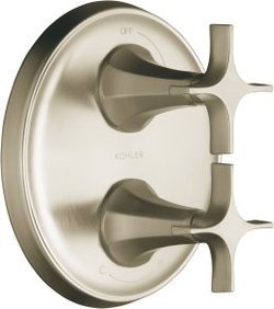Kohler Memoirs Classic Double Handle Valve Trim Only with Metal Cross Handles French Gold - K-T10427-3C-AF