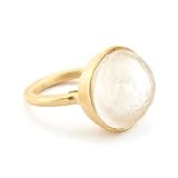 Frosted White Glass Dome Ring by Michael Vincent Michaud
