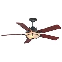 Canarm  LTD Grafton FBL 52 Tea Stained  3 Bulb Light Kit, 52-Inch Ceiling Fan with 5 Blades, Teak/Mahogany