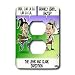 Londons Times Funny Panel Hollywood Cartoons - Jerry Lewis Clark Gable Expedition - Light Switch Covers - 2 plug outlet cover