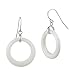 Sterling Silver Mother-of-Pearl Open Circle Drop title=