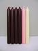Advent Candle Set – Set of 6 Purple/Pink/Ivory Bistro Style Dinner Candles
