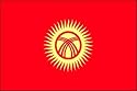 3 x 5 Feet Kyrgyzstan Poly - indoor International Flag Made in US.