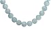 Jewelry : 10mm Round Aquamarine Beaded Necklace, 16"