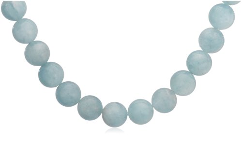 Childrens Toyshop  Jewelry : 10mm Round Aquamarine Beaded Necklace, 16"