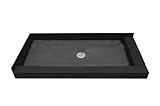 Tileready Shower Base 3448CDR-PVC-TR. 34 '' D x 48 '' W, black. Epoxy tile setting material included