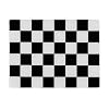 Premier Housewares Check Mate Glass Chopping Board, Black/ White