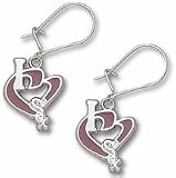 Chicago White Sox 1/2 I Heart Sox Enamel Dangle Earrings - Sterling Silver Jewelry