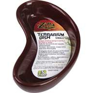Zilla Reptile Small Ceramic Kidney Terrarium Dish, Color:Assorted