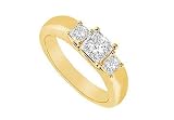 31fs5cQ8JRL. SL160  Three Stone Diamond Ring : 14K Yellow Gold   0.25 CT Diamonds