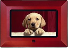 Nextar 7" LCD Digital Photo Frame - N7107 Interchangeable Frames, Black, Red