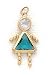 14k 7mm Girl December Birthstone CZ Pendant