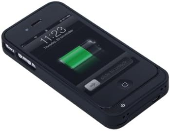 le touch USA Plato1p15F-BK-TN Plato Battery and Case for iPhone 4/4S - Retail Packaging - Black/Tan