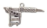 Solid Sterling Silver Tattoo Machine Charm