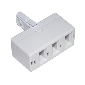 3 Way Triple BT Phone Telephone Splitter Adaptor