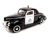 1940 Ford Coupe Police Car Die Cast 1:18 Scale by Motor Max