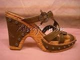 Christian Dior - 695 New CHRISTIAN DIOR Olive Leather Wedge Shoes 10.5