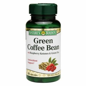 Natures Bounty Green Coffee Bean with Raspberry Ketones and Green Tea Capsules, 60 Count