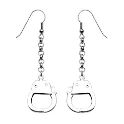 Spikes 316L Stainless Steel Dangling Handcuff Earrings