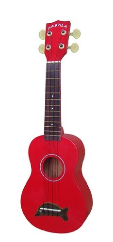 Makala Dolphin Bridge Red Burst Soprano Ukulele