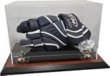 Hockey Player Glove Display Case, Brown - Columbus Blue Jackets - NHL Equipment