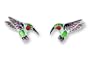 Tiny Hummingbird Sterling and Enamel Earrings