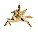 9ct Yellow Gold Pegasus in flight solid charm