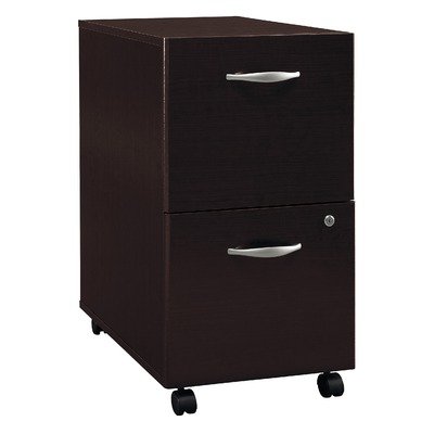 Bush Furniture Series C 2 Drawer Vertical Mobile Wood File Cabinet in Auburn Maple