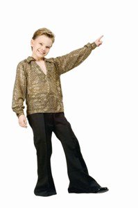 70s Disco Boy - Gold Child Small 4-6 Costume