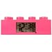 LEGO Kids' 9002175 Pink Plastic Alarm Brick Clock