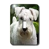 Dogs Schnauzer - White Schnauzer - Light Switch Covers - single toggle switch