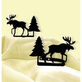 Moose and Pine Curtain Tie Backs by VWI