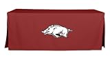TEAM Tablevogue University of Arkansas 6-Feet Fitted Folding Table Cover, Red with Logo