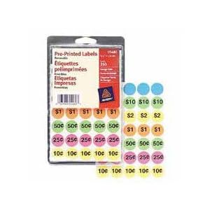 Preprinted Garage Sale Labels, Assorted Neon Colors (AVE05480) Category: Address and Mailing Labels
