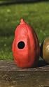 Orange Ceramic Gourd Birdhouse