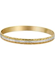 Children / Teen 14K Tri-Color Gold Adjustable Bangle 4.7mm Wide