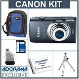Canon PowerShot SD3500 IS Digital ELPH Camera Kit,- Black - with 8GB SD Memory Card, Camera Case, Spare NB-6L Type Lithium-ion Battery, Table Top Tripod, USB 2.0 SD Card Reader
