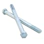 Grade 5 Zinc Plated Steel Hex Bolt, 1/4"-28, 3" Length (Pack of 5)