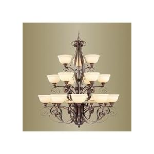 Manchester - 18 Light Uplight Chandelier Lighting Fixture - Imperial Bronze - B1812 by Livex Lighting